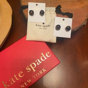 Kate Spade Earrings, Tigers Eye Brown and Black